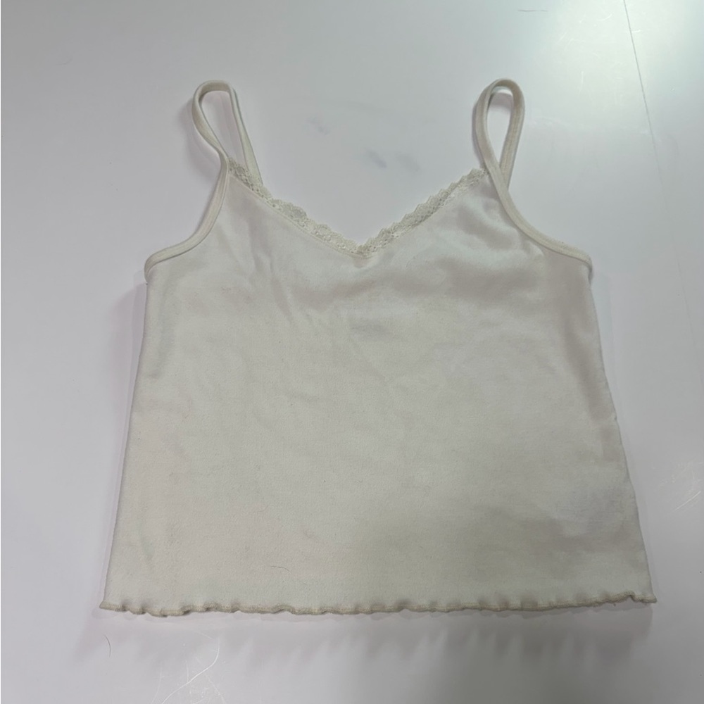 American Eagle Outfitters White Lace Trim Cami